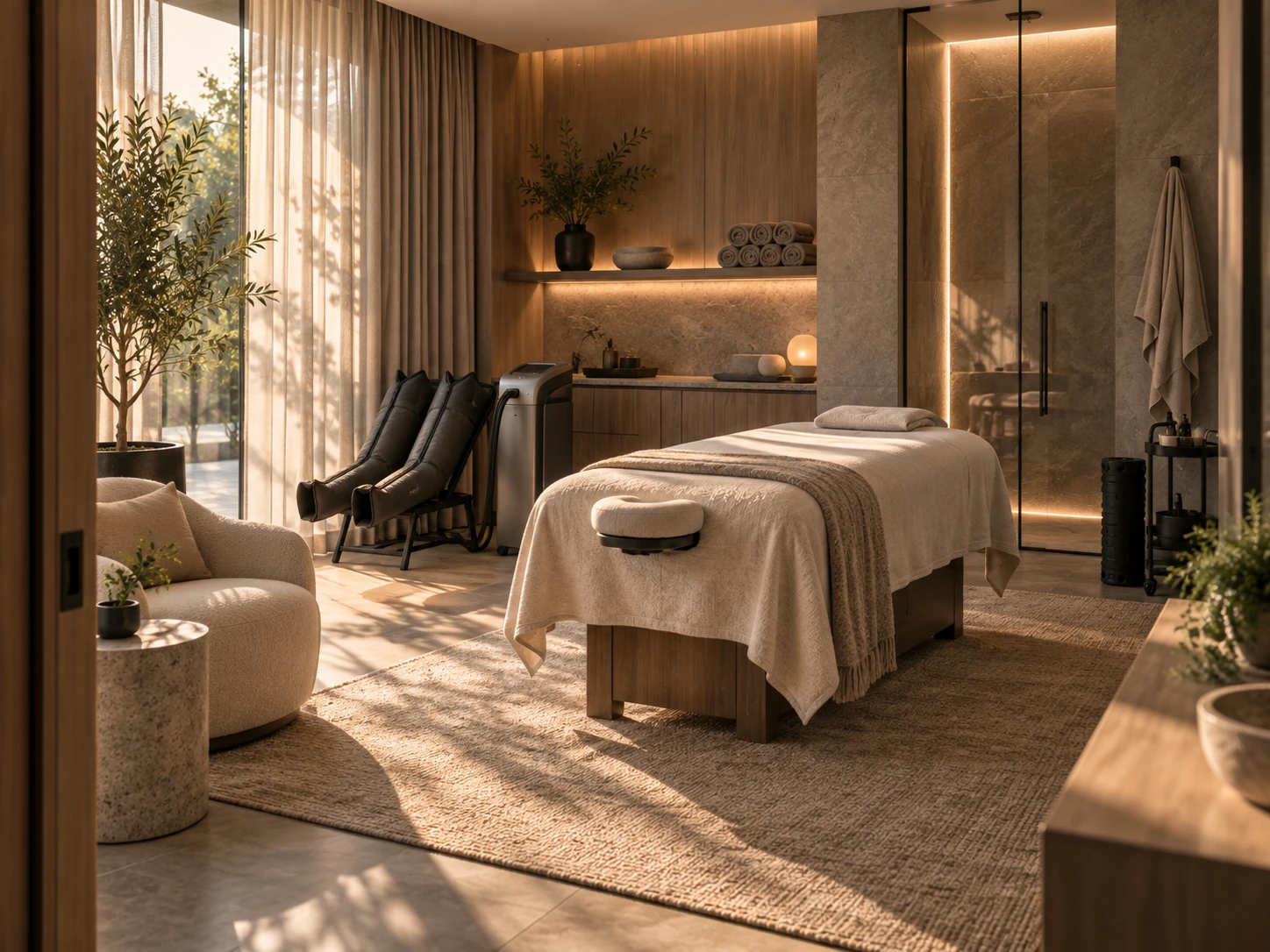 Спокойная recovery room с оборудованием для восстановления